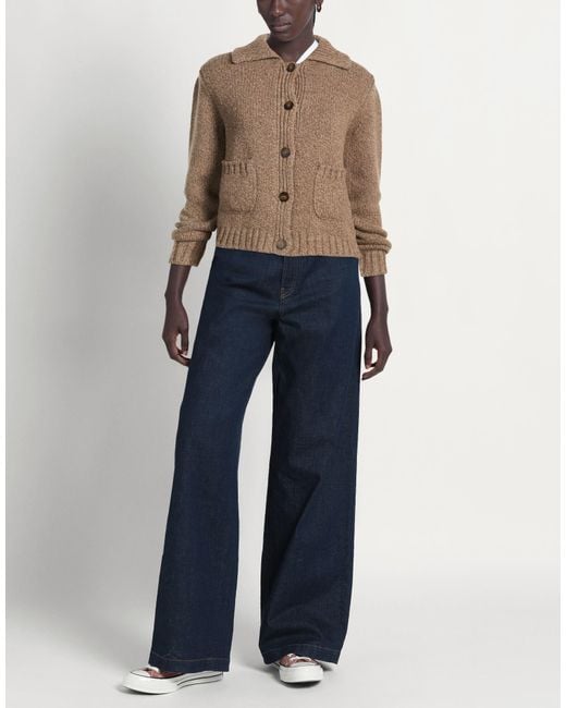 Slowear Brown By Light Cardigan Alpaca Wool, Virgin Wool