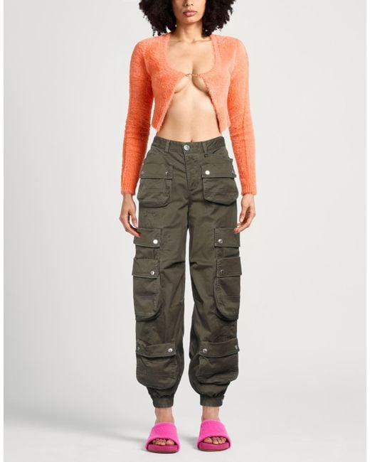 DSquared² Green Pants Cotton, Elastane