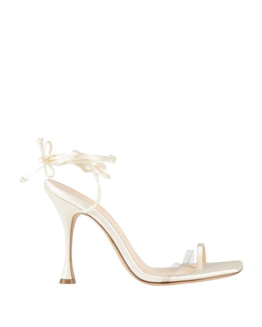 Magda Butrym White Ivory Thong Sandal Leather