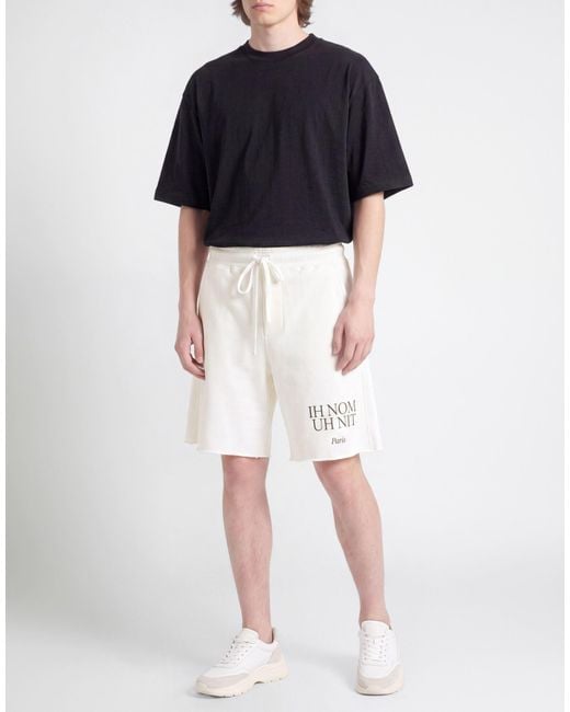 Ih Nom Uh Nit White Shorts & Bermuda Shorts for men