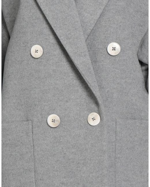 Chiarulli Gray Coat Virgin Wool, Polyamide