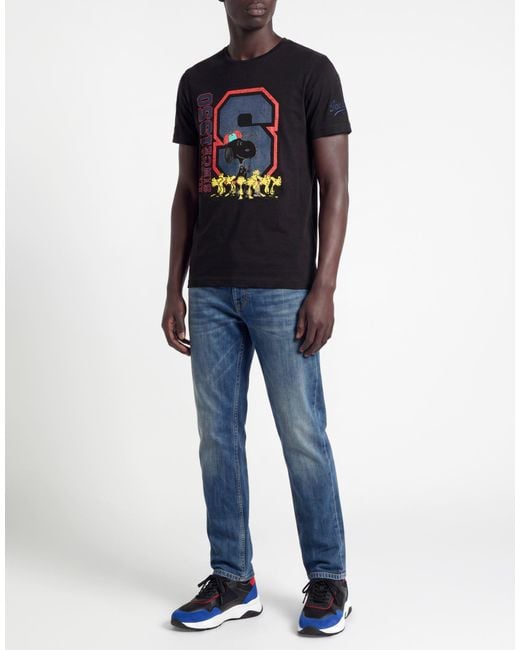 Iceberg Black Peanuts T-Shirt Cotton for men