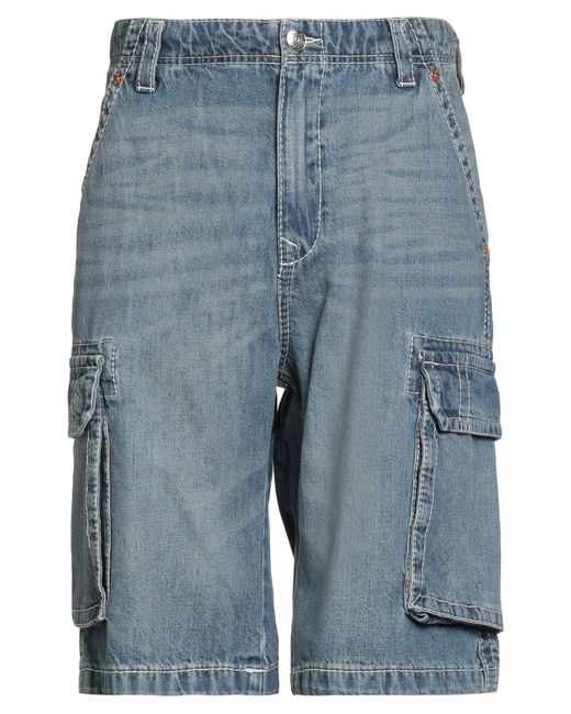 True Religion Blue Denim Shorts for men
