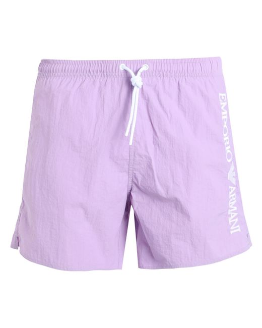 Emporio Armani Purple Swim Trunks for men