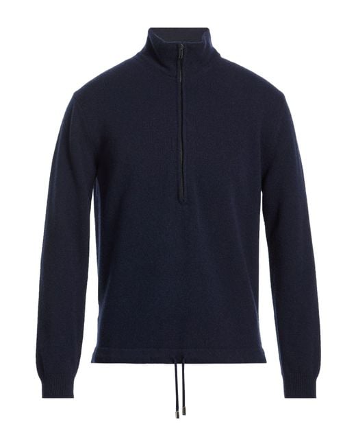 Daniele Fiesoli Blue Midnight Sweater Wool, Cashmere for men