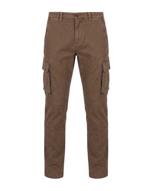 RE_HASH Brown Khaki Pants Cotton, Elastane for men