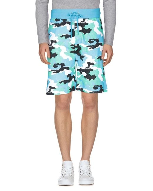Moschino Blue Shorts & Bermuda Shorts Cotton, Elastane for men