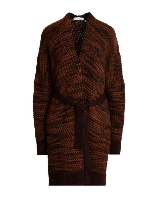 Manila Grace Brown Cardigan Wool, Polyamide, Acrylic, Viscose
