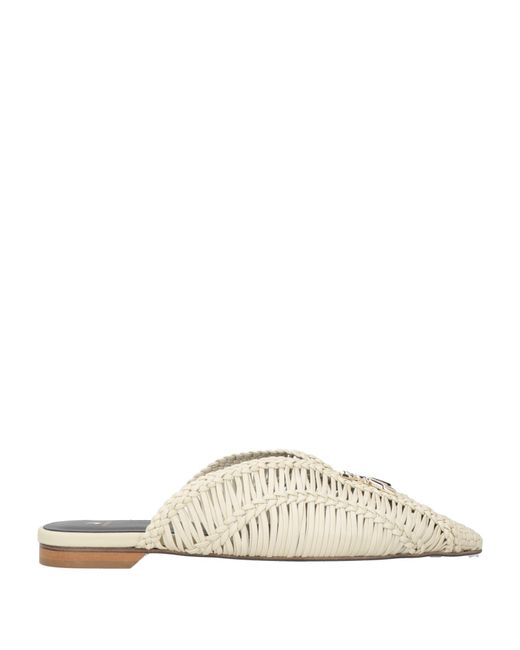 Patrizia Pepe White Mules & Clogs Leather