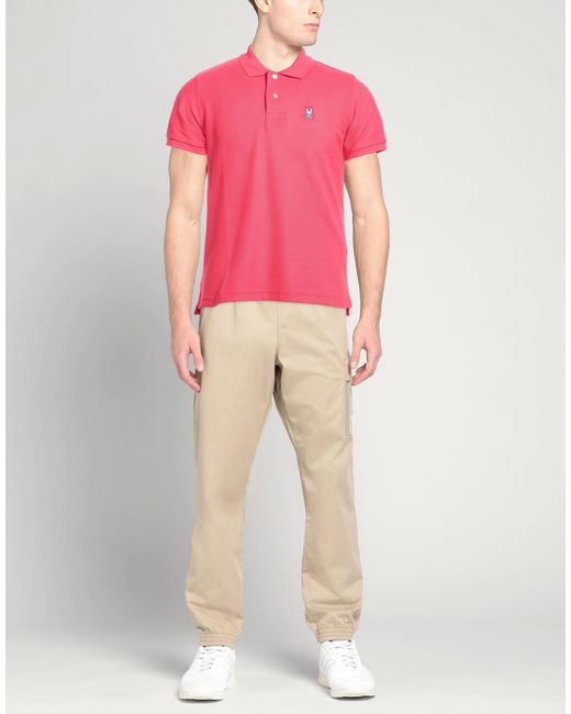 Polo Psycho Bunny de hombre de color Pink