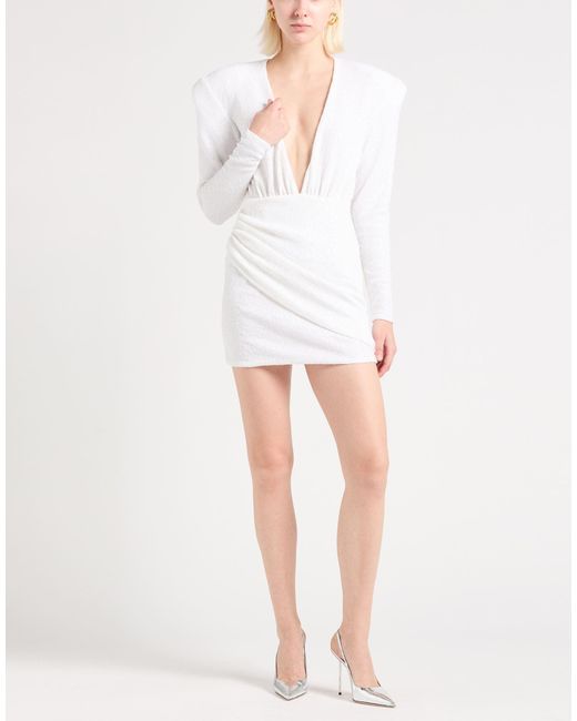 Redemption White Mini Dress Polyester, Elastane