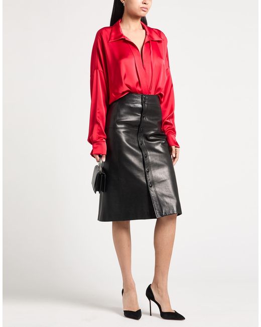 Norma Kamali Red Bodysuit