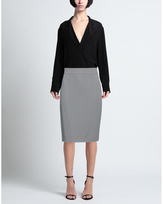 Emporio Armani Gray Midi Skirt