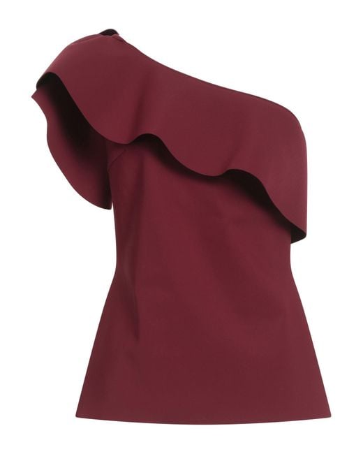 La Petite Robe Di Chiara Boni Purple Burgundy Top Polyamide, Elastane