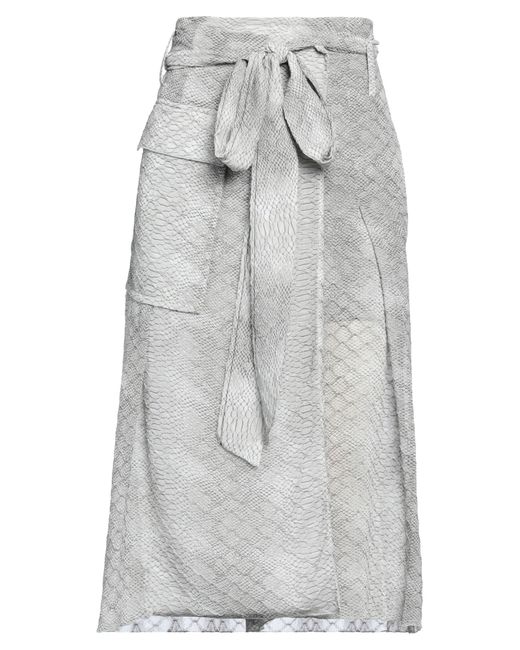 Victoria Beckham Gray Midi Skirt