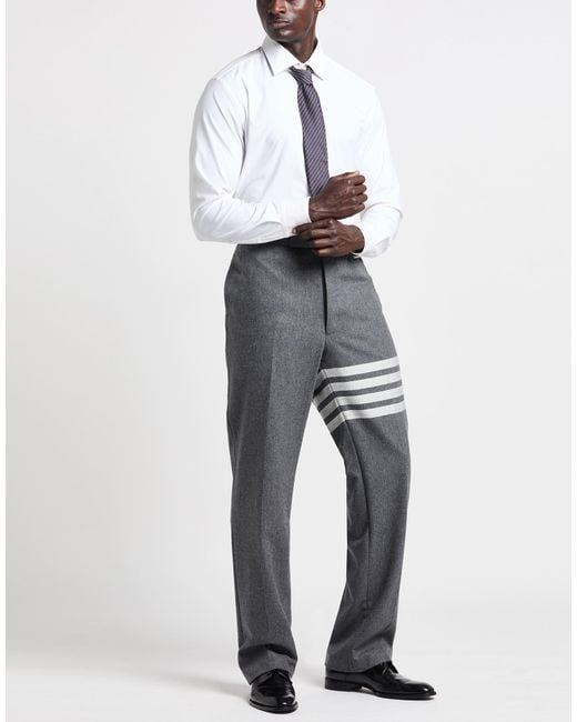 Thom Browne Gray Pants Wool, Cashmere for men
