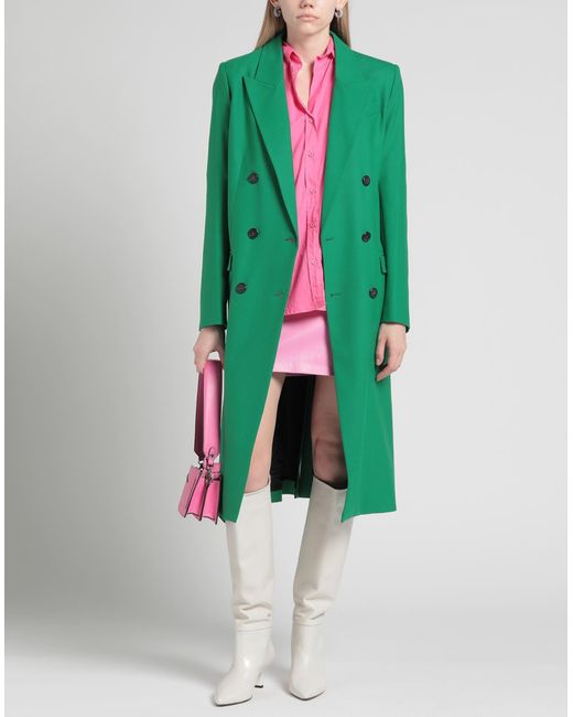 Karl Lagerfeld Green Overcoat & Trench Coat