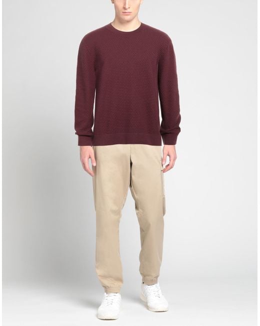 ARMANI EXCHANGE Purple Burgundy Sweater Cotton for men