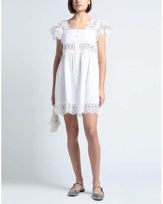 Alberta Ferretti White Mini-Kleid