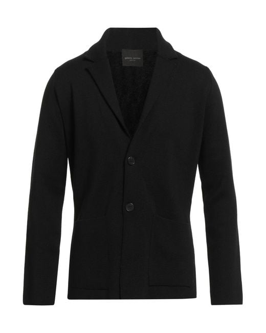 Roberto Collina Black Blazer Merino Wool for men