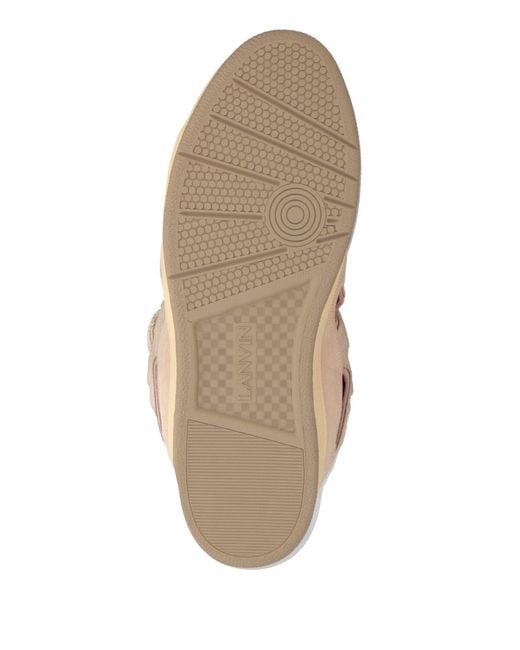 Lanvin Natural Sneakers Calfskin, Polyester, Polyamide, Elastane for men