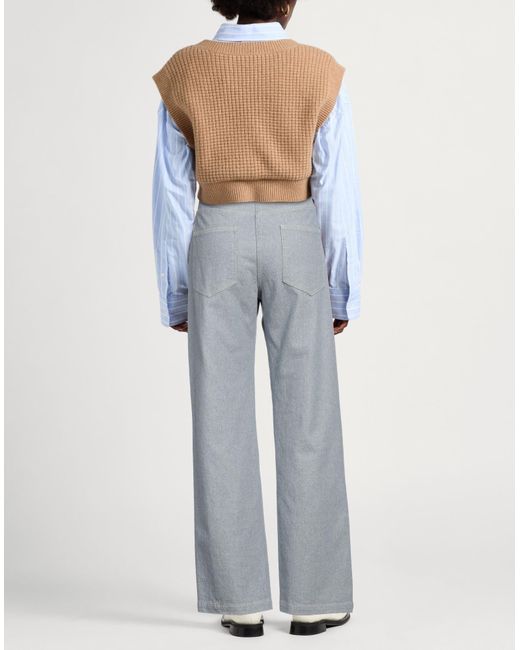SEVENTY VENEZIA Gray Pants Cotton, Viscose, Elastane, Polyamide, Polyester