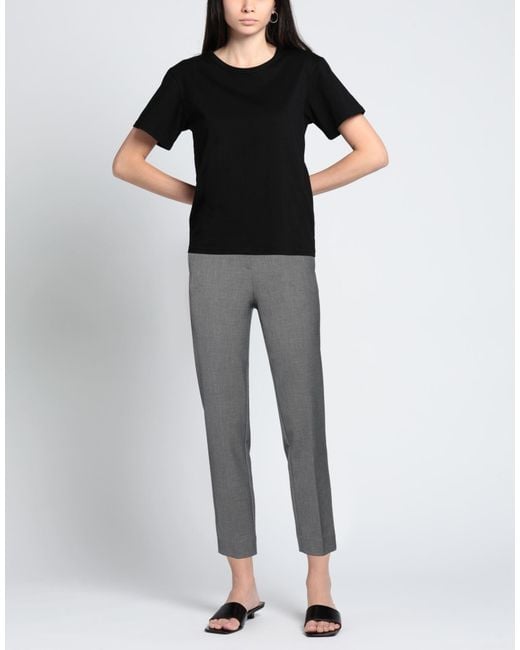 SIMONA CORSELLINI Gray Pants Polyester, Viscose, Cotton, Elastane