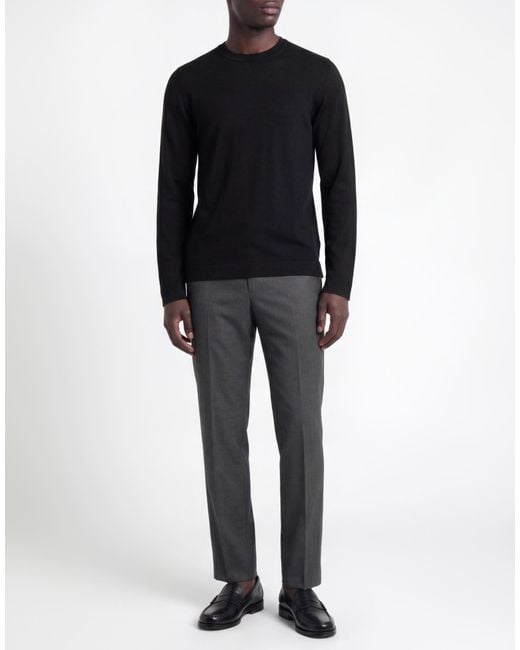 Alpha Studio Black The Fine Essentials Sweater Merino Wool for men