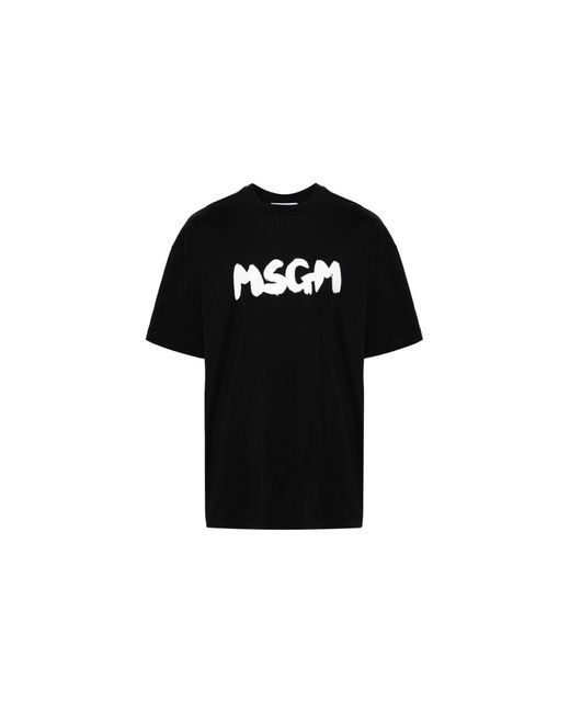 T-shirt di MSGM in Black da Uomo