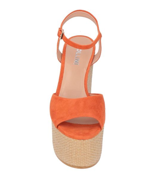 Pollini Orange Espadrilles Leather