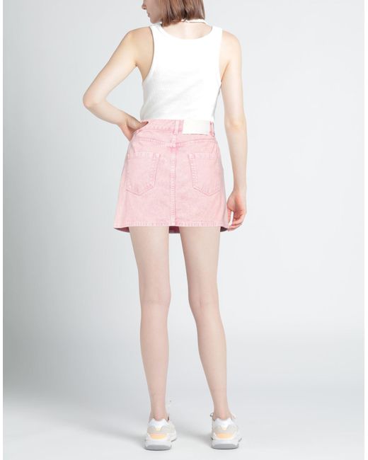MSGM Pink Denim Skirt