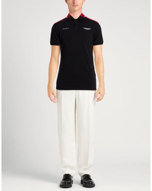Hackett Black Polo Shirts for men
