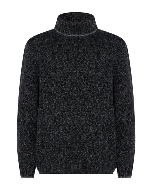 Gran Sasso Black Turtlenecks for men