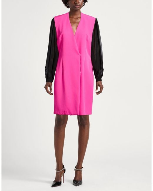 Gaelle Paris Pink Mini Dress Polyester, Elastane