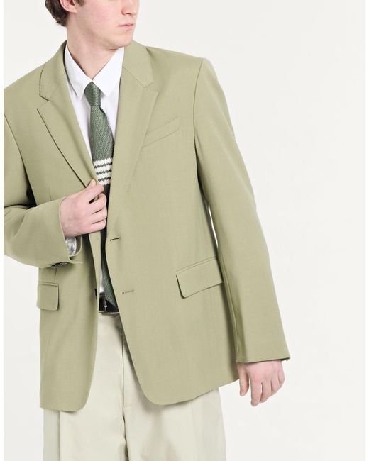 AMI Green Blazer Viscose, Wool for men