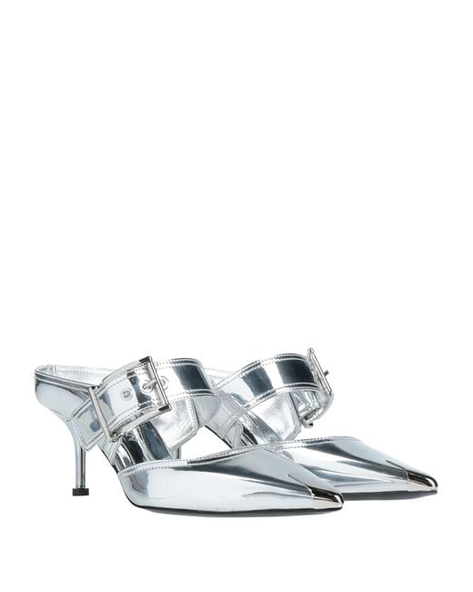 McQueen White Mules & Clogs