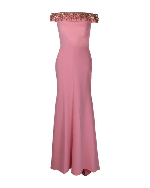 Jenny Packham Pink Langes Kleid