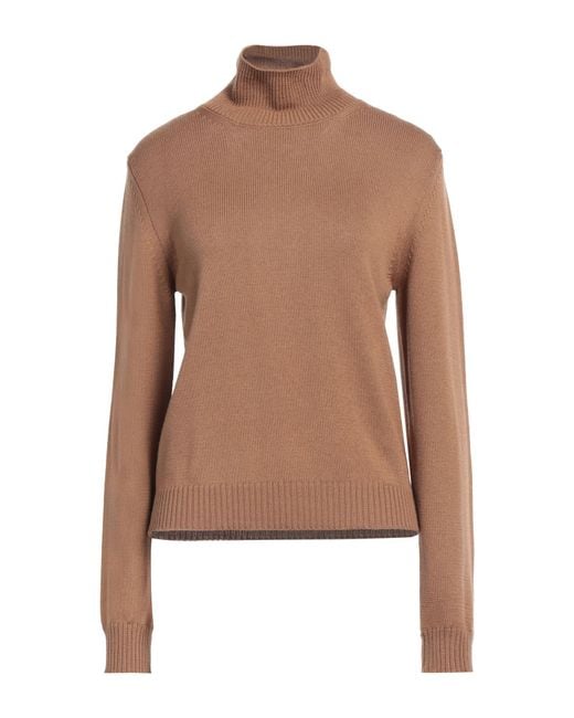 Ballantyne Brown Camel Turtleneck Wool