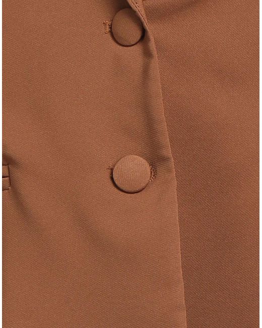 CROCHÈ Brown Camel Blazer Polyester, Elastane