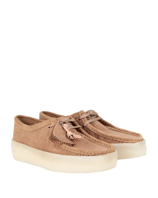 Clarks White Lace-up Shoes