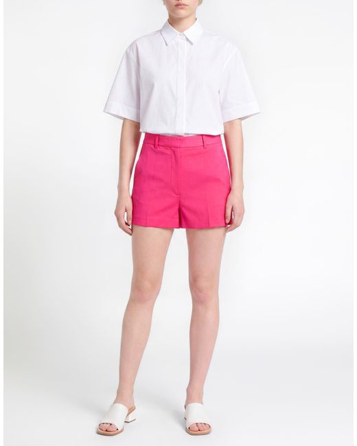 Barbara Bui Pink Fuchsia Shorts & Bermuda Shorts Polyester, Wool, Elastane