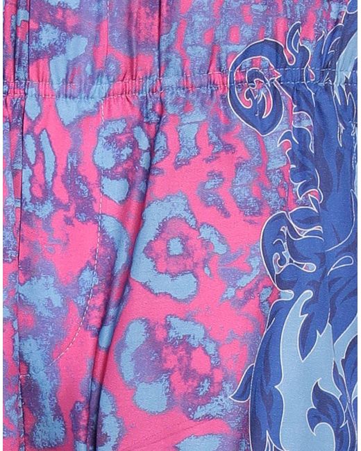 Versace Jeans Couture Blue Fuchsia Shorts & Bermuda Shorts Viscose for men