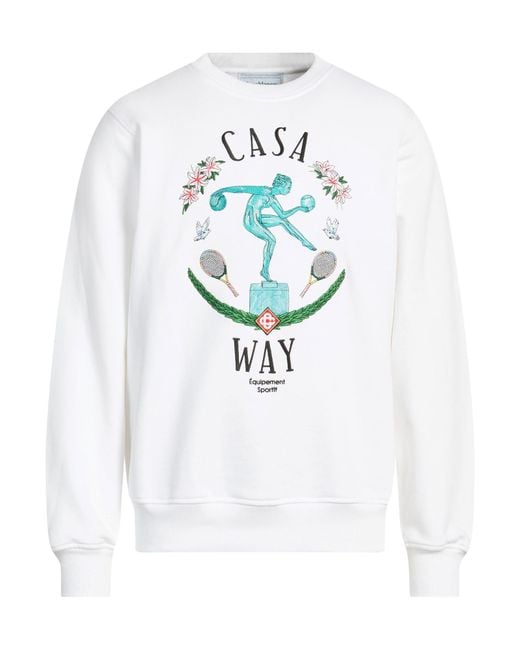 Casablanca White Sweatshirt Organic Cotton for men