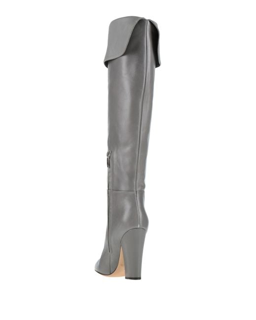 Sergio Rossi Gray Boot Leather