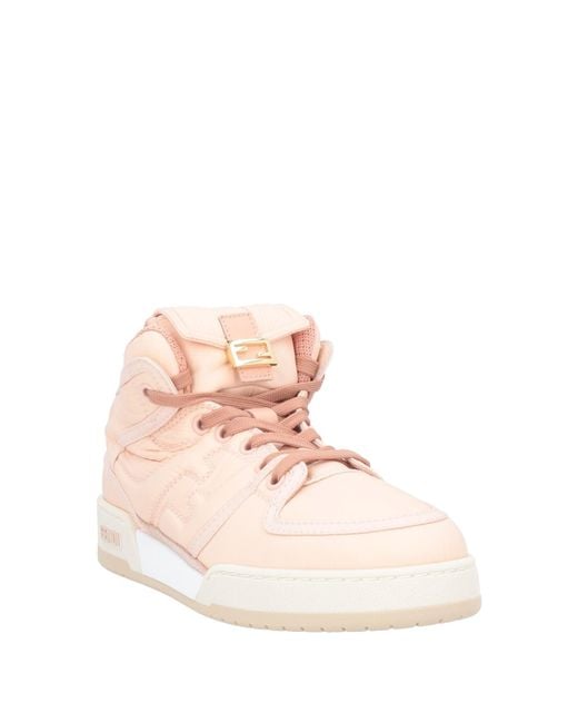 Fendi Pink Nylon Baguette Sneakers