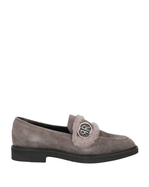 Cerruti 1881 Gray Loafers Sheepskin