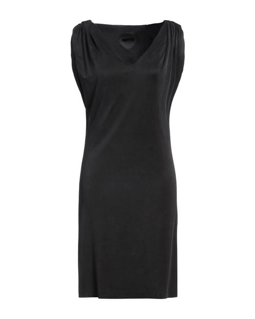 Rrd Black Charcoal Mini Dress Cupro, Elastane