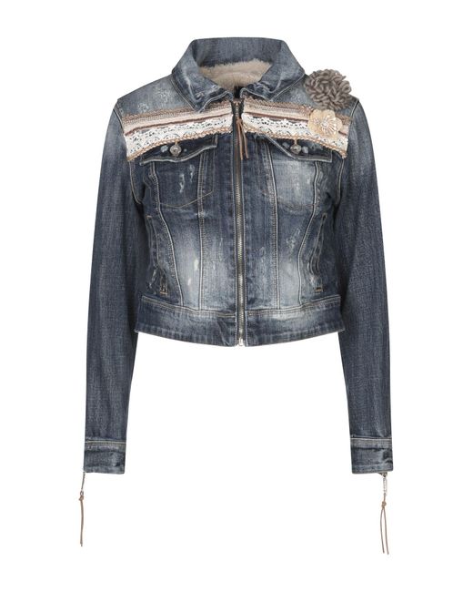Fracomina Blue Denim Outerwear