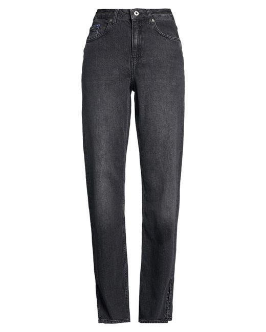 Karl Lagerfeld Gray Jeans Cotton, Recycled Cotton, Elastane