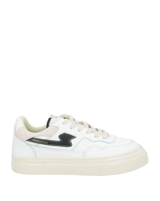 Stepney Workers Club White Sneakers Leather, Textile Fibers for men
